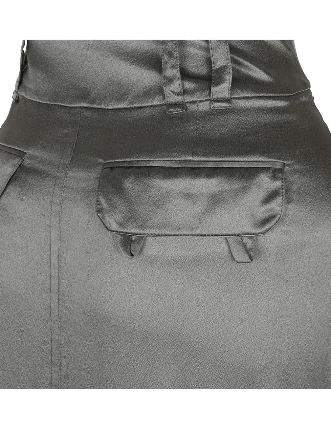 Silk crepe de chine pencil skirt