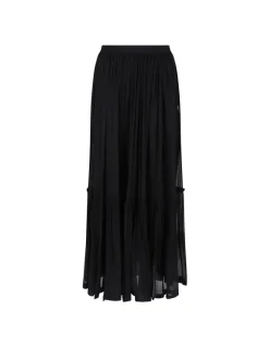 Silk crepe muslin skirt