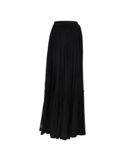 Silk crepe muslin skirt
