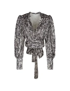 Silk devoré top