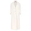 Silk wool crêpe coat