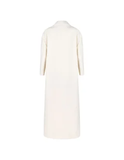 Silk wool crêpe coat