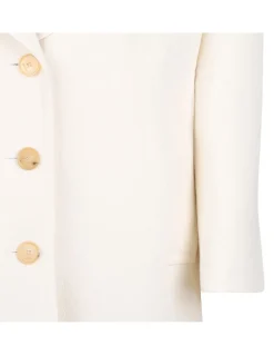 Silk wool crêpe coat