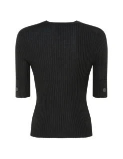 Snap elbow sweater