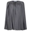 Steel gray pleated blouse