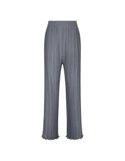 Steel-hue pink pleated pants