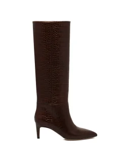 Stiletto leather boots