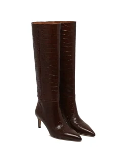 Stiletto leather boots
