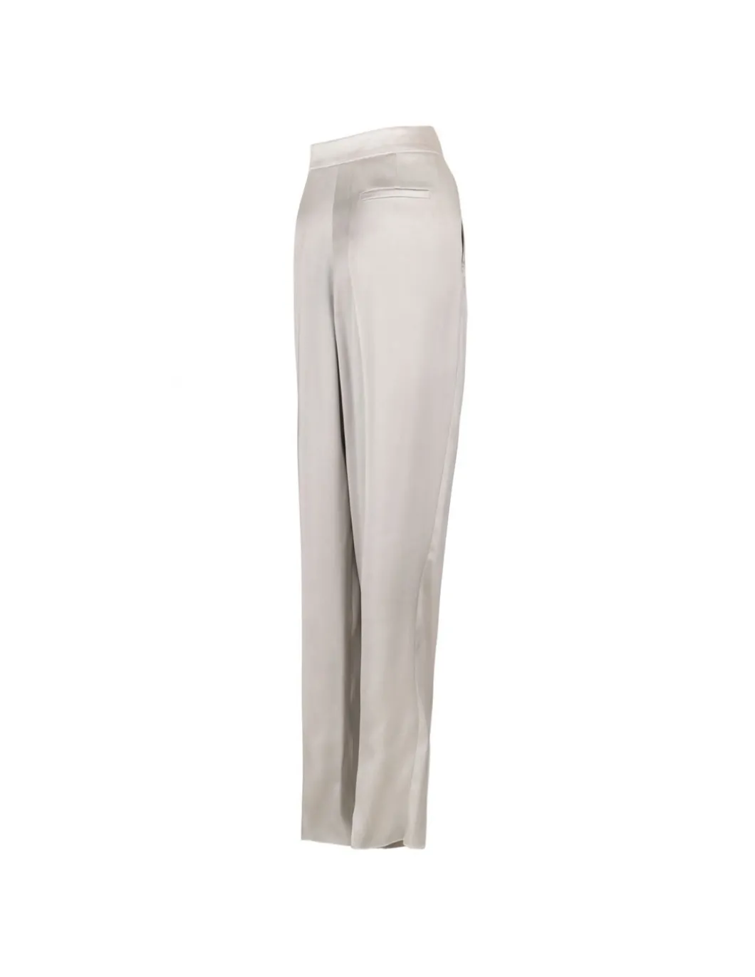 Stone gray silk satin pants