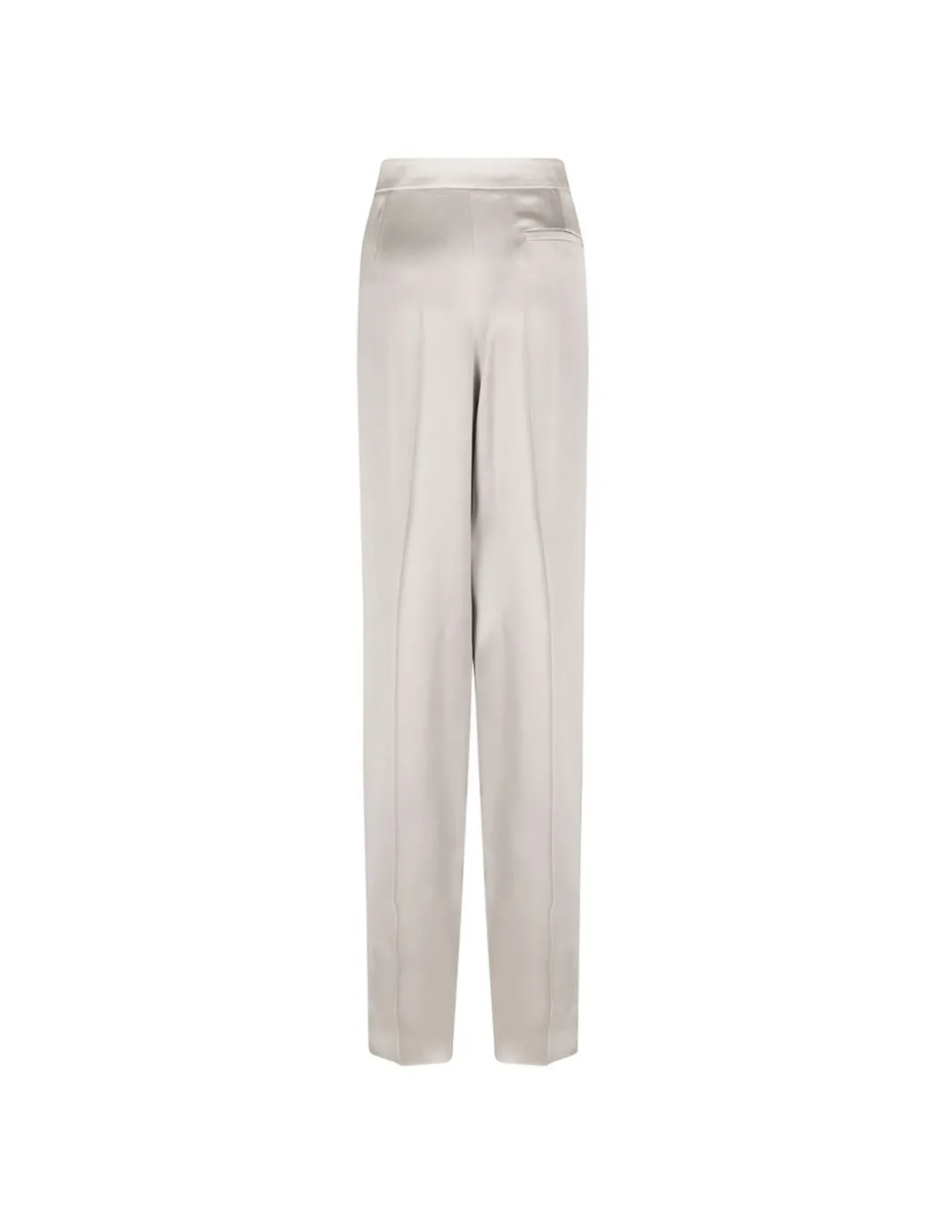 Stone gray silk satin pants