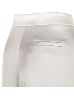 Stone gray silk satin pants