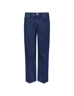Straight denim pants