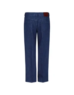 Straight denim pants