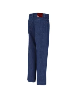 Straight denim pants
