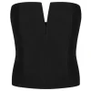 Strapless taffeta top