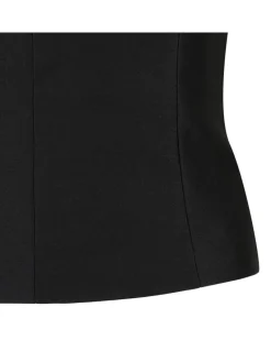 Strapless taffeta top
