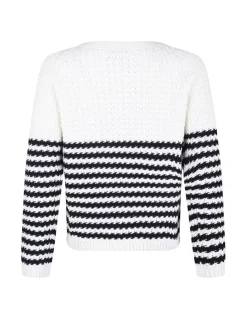 Striped knit cotton top