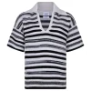 Striped knit polo