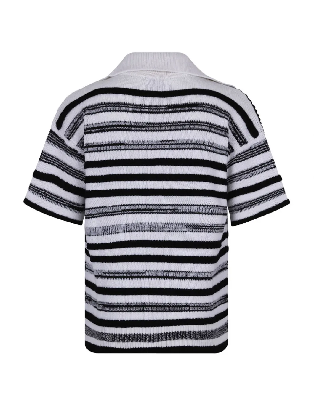 Striped knit polo