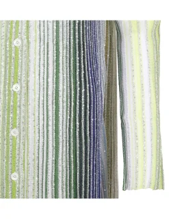 Striped long cardigan