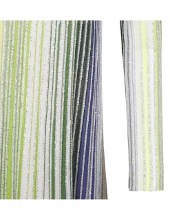 Striped long dress with sequins