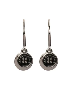 The Button drop earrings