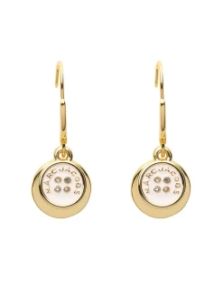 The Button drop earrings