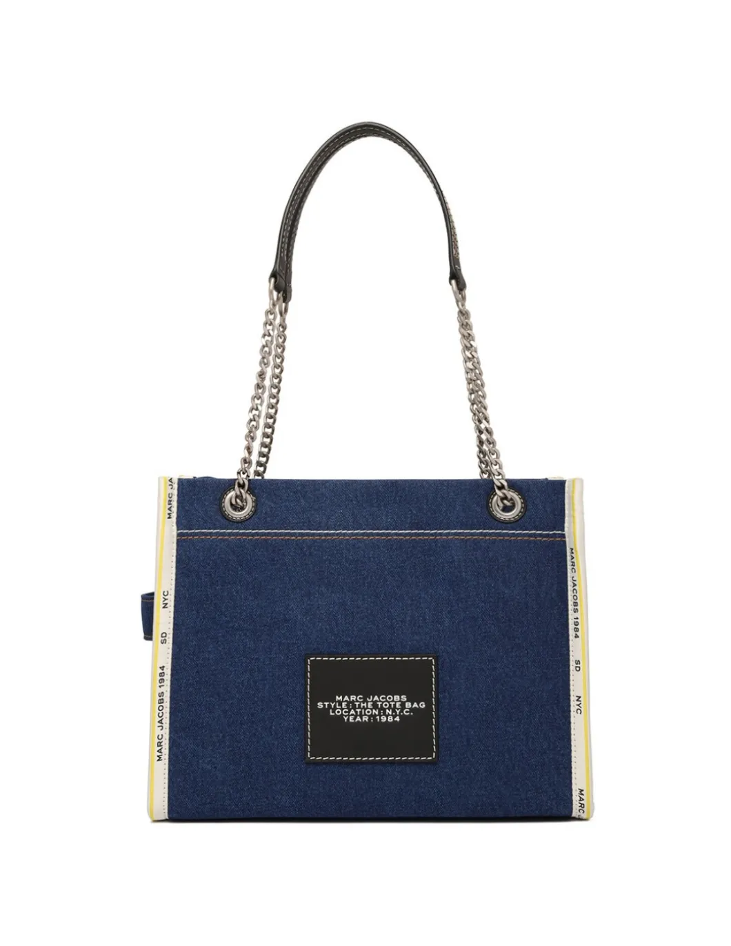 The Denim chain medium bag