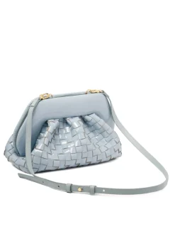 Tia dusty blue naplak effect clutch