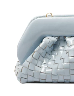 Tia dusty blue naplak effect clutch