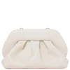 Tia ivory vegan fabric clutch bag