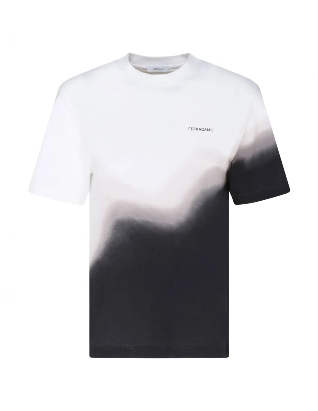 Tie-dye white and black T-shirt