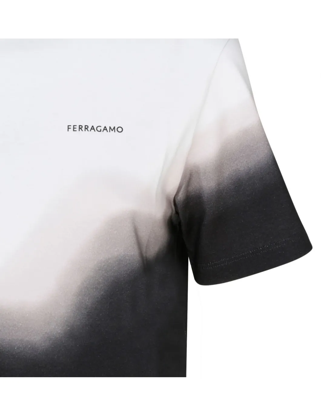 Tie-dye white and black T-shirt