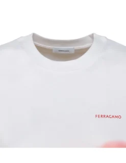 Tie-dye white and red T-shirt