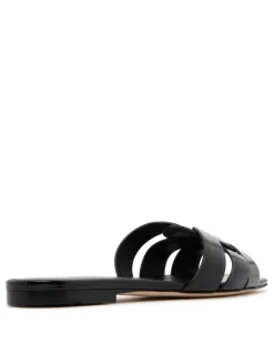 Tribute black slide sandals