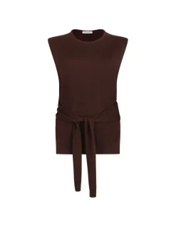 Trompe l'oeil wool-blend top