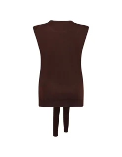 Trompe l'oeil wool-blend top