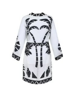 White coconut kimono dress