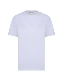 White cotton jersey T-shirt