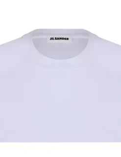 White cotton jersey T-shirt