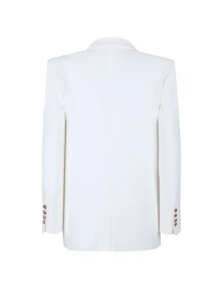 White crepe blazer