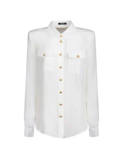White crepe de chine shirt