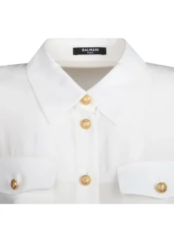 White crepe de chine shirt