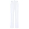 White crepe pants