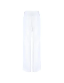 White crepe pants