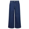 Wide leg denim pants