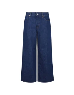 Wide leg denim pants