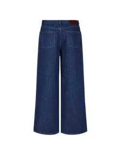 Wide leg denim pants
