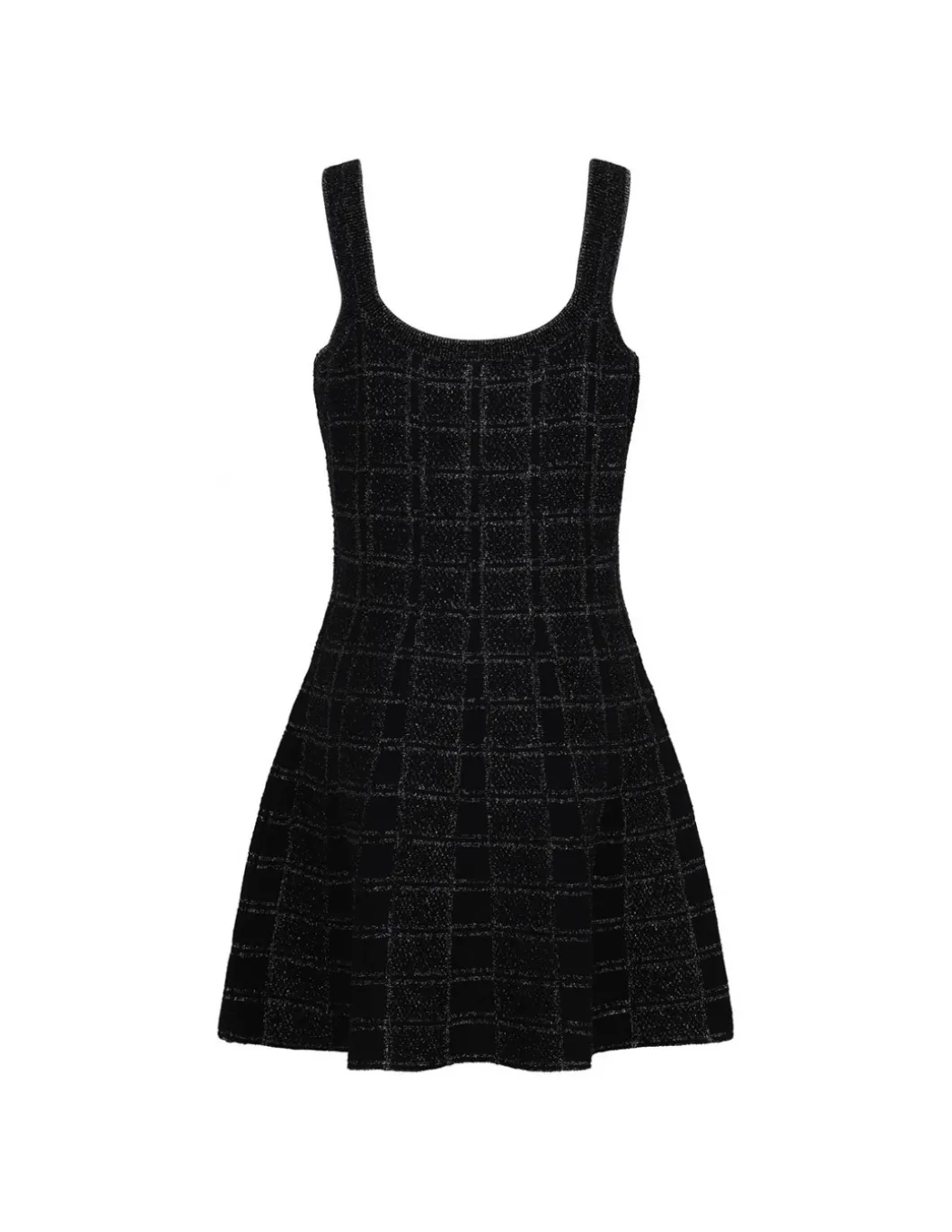 Wool and lamé jacquard dress